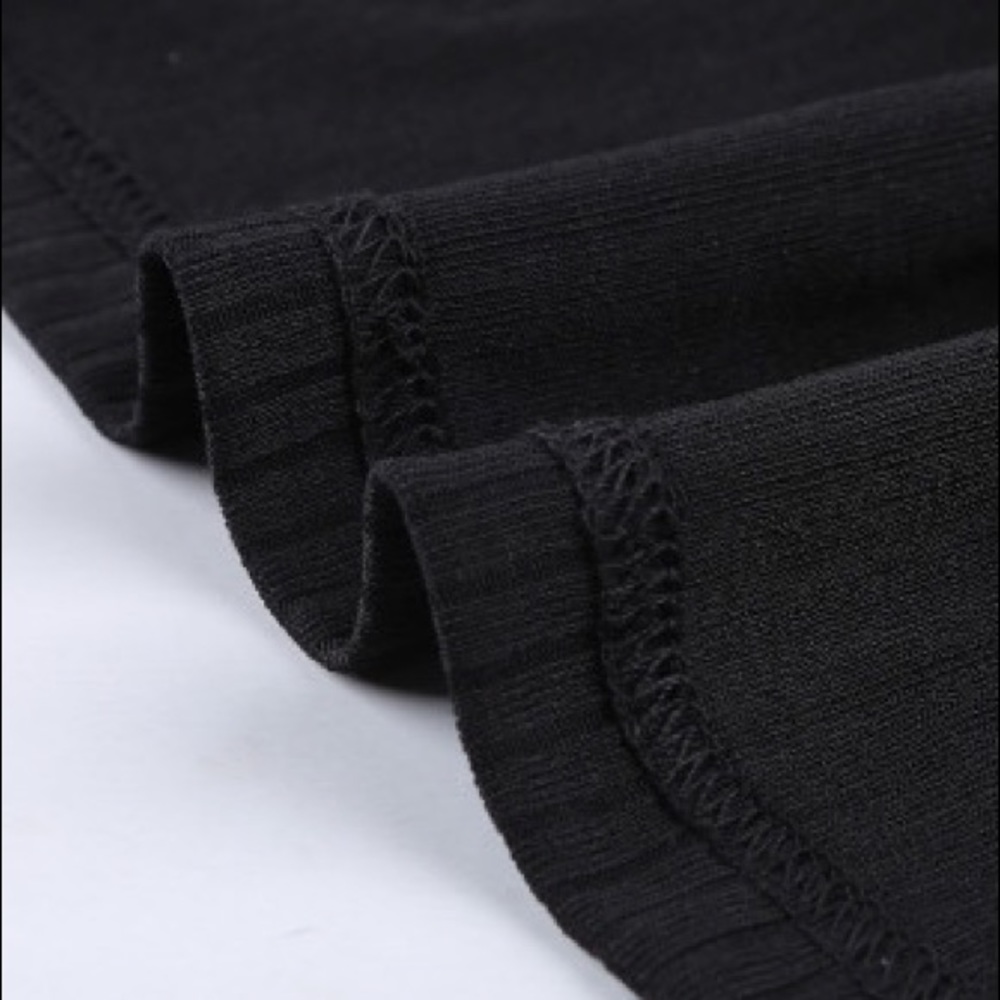 Black Knit Cropped Top & Wide Leg Pants - Picture 12 of 14